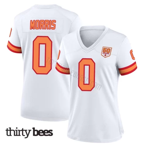 Chandler Morris ＃0 Tampa Bay Buccaneers Women's Game White '76 50th Season Jersey
