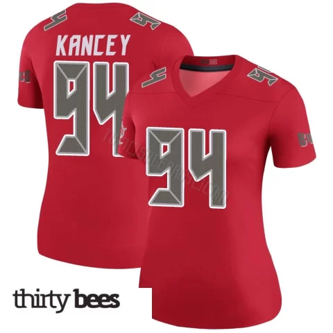 Calijah Kancey ＃94 Tampa Bay Buccaneers Women's Legend Red Color Rush Jersey