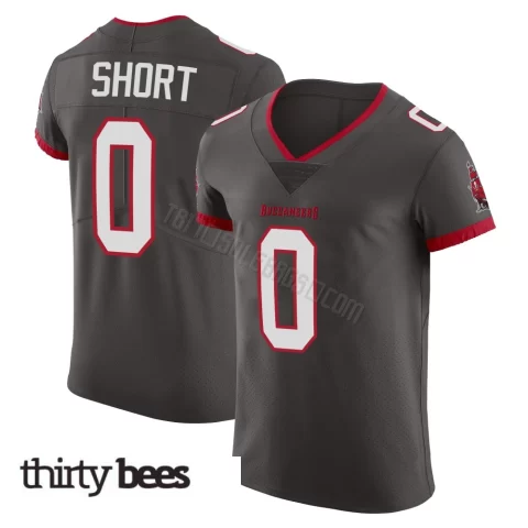 Noah Short ＃0 Tampa Bay Buccaneers Men's Elite Pewter Alternate Vapor Jersey
