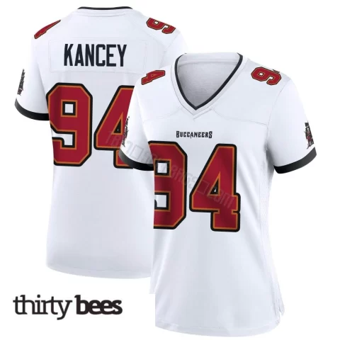 Calijah Kancey ＃94 Tampa Bay Buccaneers Women's Game White Jersey