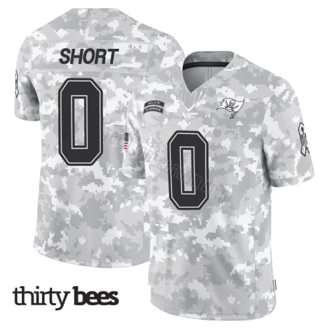 Noah Short ＃0 Tampa Bay Buccaneers Men's Limited Arctic Camo 2024 Salute to Service Jersey