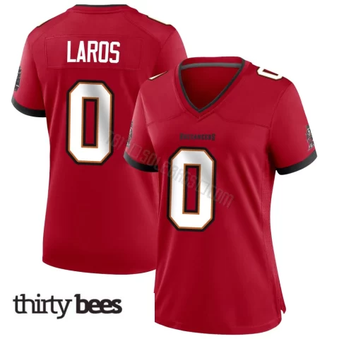 Aidan Laros ＃0 Tampa Bay Buccaneers Women's Game Red Team Color Jersey