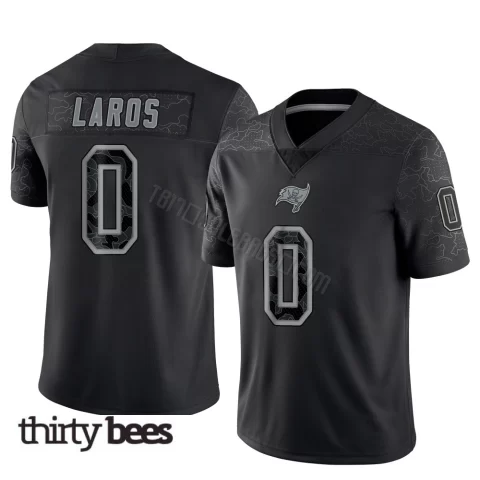 Aidan Laros ＃0 Tampa Bay Buccaneers Youth Limited Black Reflective Jersey