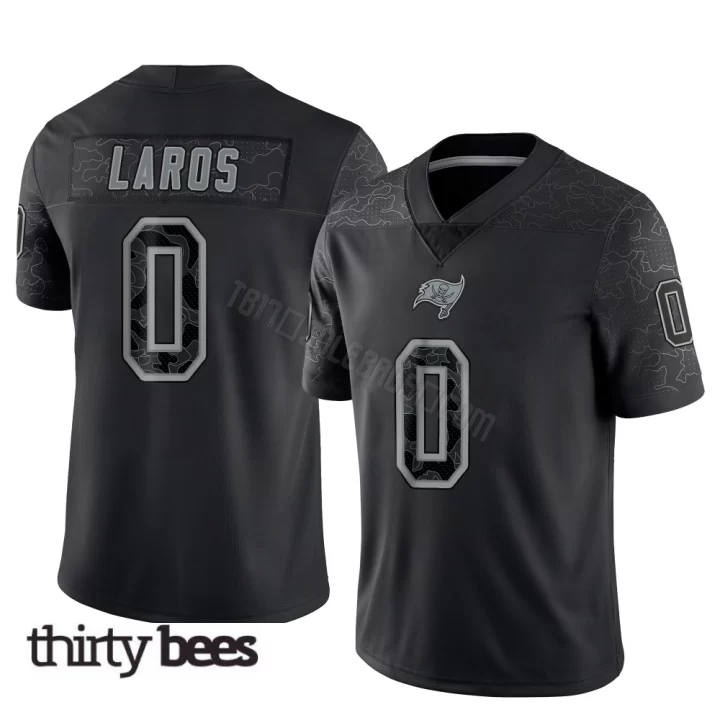 Aidan Laros ＃0 Tampa Bay Buccaneers Youth Limited Black Reflective Jersey
