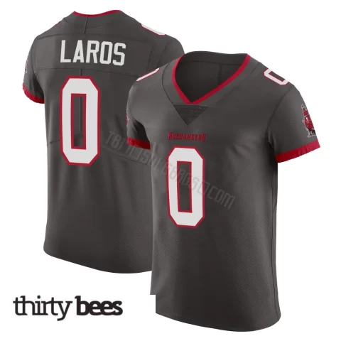 Aidan Laros ＃0 Tampa Bay Buccaneers Men's Elite Pewter Alternate Vapor Jersey
