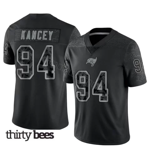 Calijah Kancey ＃94 Tampa Bay Buccaneers Youth Limited Black Reflective Jersey
