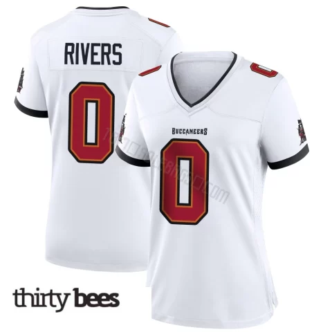 Eric Rivers ＃0 Tampa Bay Buccaneers Women's Game White Jersey