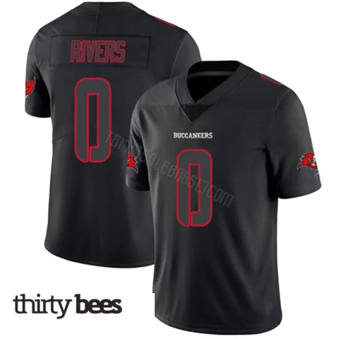 Eric Rivers ＃0 Tampa Bay Buccaneers Youth Limited Black Impact Jersey
