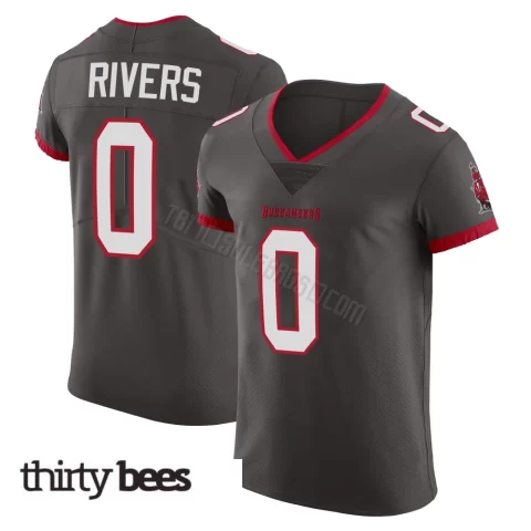 Eric Rivers ＃0 Tampa Bay Buccaneers Men's Elite Pewter Alternate Vapor Jersey