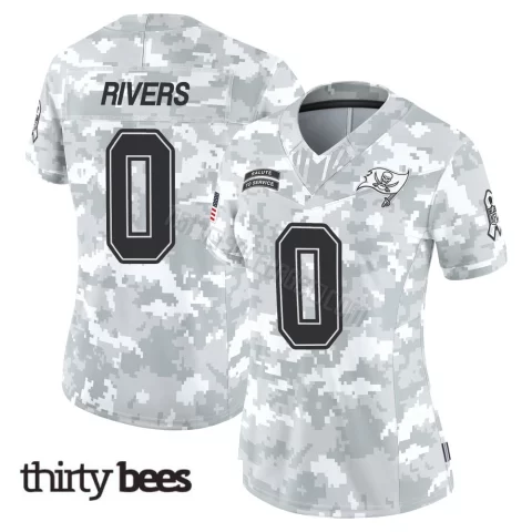 Eric Rivers ＃0 Tampa Bay Buccaneers Women's Limited Arctic Camo 2024 Salute to Service Jersey
