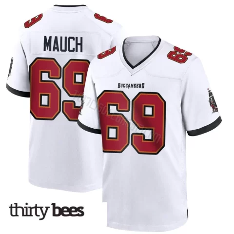 Cody Mauch ＃69 Tampa Bay Buccaneers Youth Game White Jersey