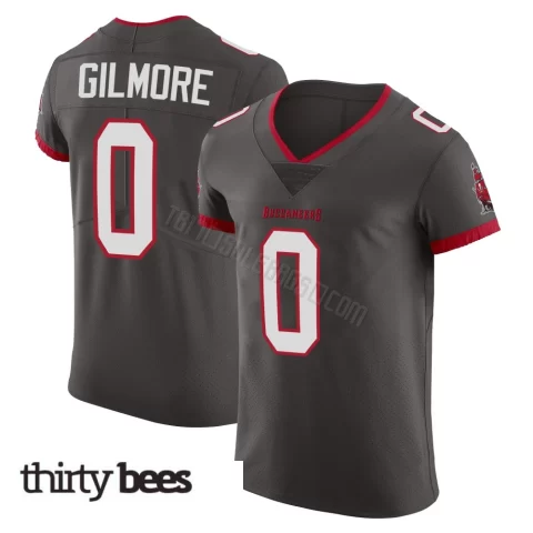 Jy Gilmore ＃0 Tampa Bay Buccaneers Men's Elite Pewter Alternate Vapor Jersey