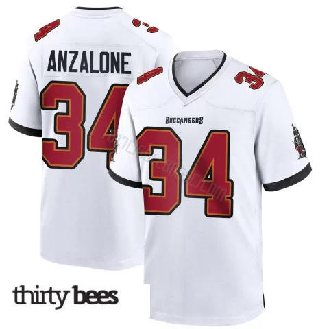 Alex Anzalone ＃34 Tampa Bay Buccaneers Youth Game White Jersey