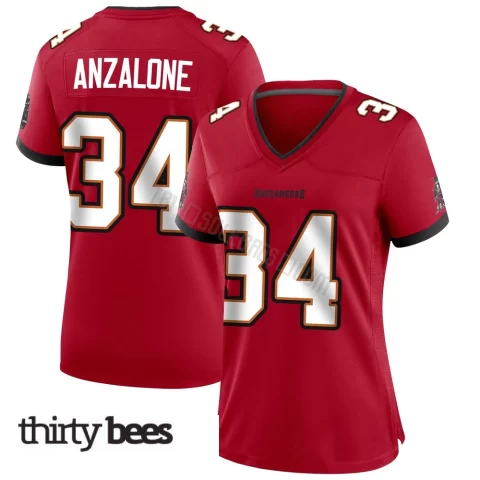 Alex Anzalone ＃34 Tampa Bay Buccaneers Women's Game Red Team Color Jersey