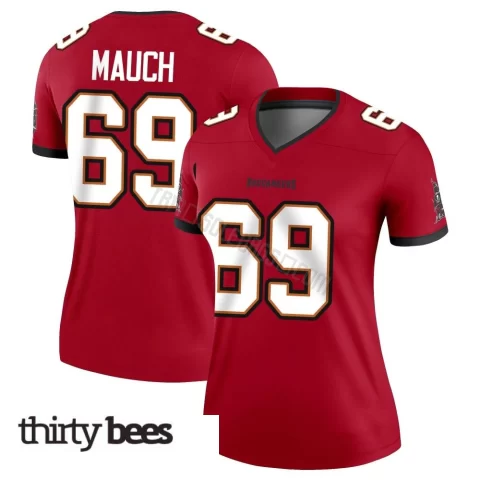 Cody Mauch ＃69 Tampa Bay Buccaneers Women's Legend Red Jersey