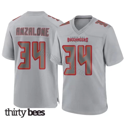 Alex Anzalone ＃34 Tampa Bay Buccaneers Men's Game Gray Atmosphere Fashion Jersey