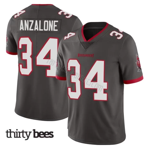 Alex Anzalone ＃34 Tampa Bay Buccaneers Men's Limited Pewter Alternate Vapor Jersey