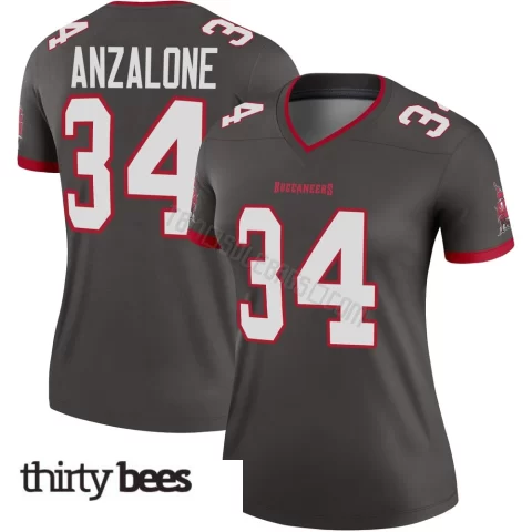 Alex Anzalone ＃34 Tampa Bay Buccaneers Women's Legend Pewter Alternate Jersey