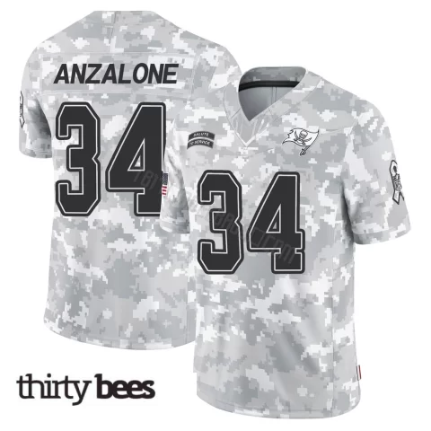 Alex Anzalone ＃34 Tampa Bay Buccaneers Youth Limited Arctic Camo 2024 Salute to Service Jersey