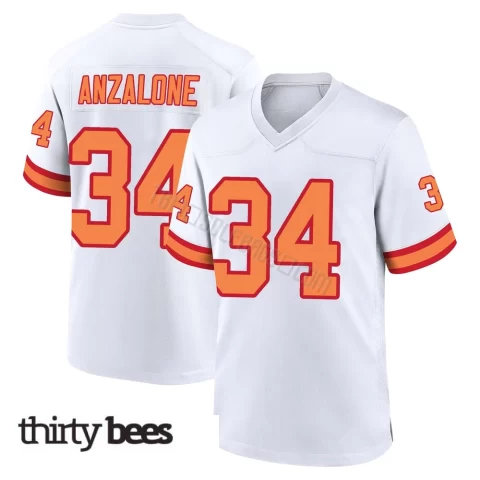 Alex Anzalone ＃34 Tampa Bay Buccaneers Men's Game White '76 Jersey