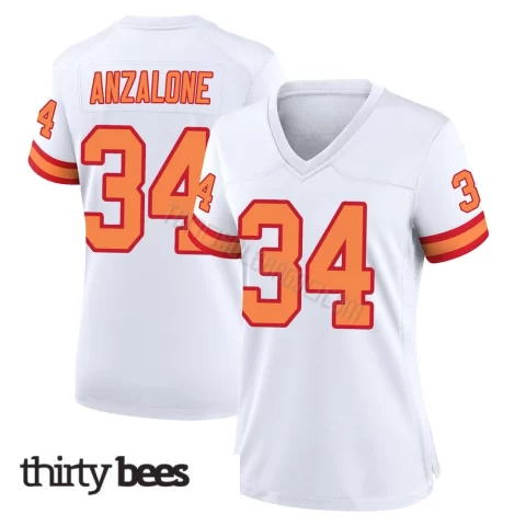 Alex Anzalone ＃34 Tampa Bay Buccaneers Women's Game White '76 Jersey