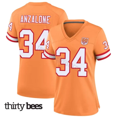 Alex Anzalone ＃34 Tampa Bay Buccaneers Women's Game Cream sicle 50th Season Jersey