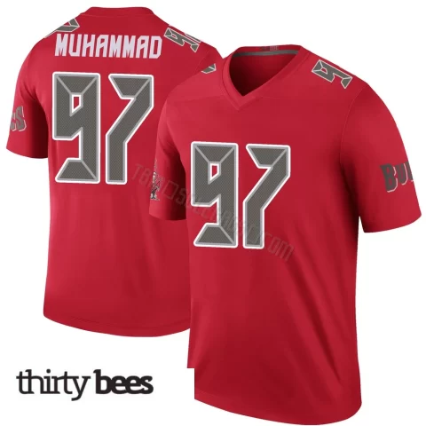 Al-Quadin Muhammad ＃97 Tampa Bay Buccaneers Youth Legend Red Color Rush Jersey