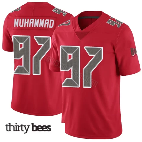 Al-Quadin Muhammad ＃97 Tampa Bay Buccaneers Men's Limited Red Color Rush Jersey