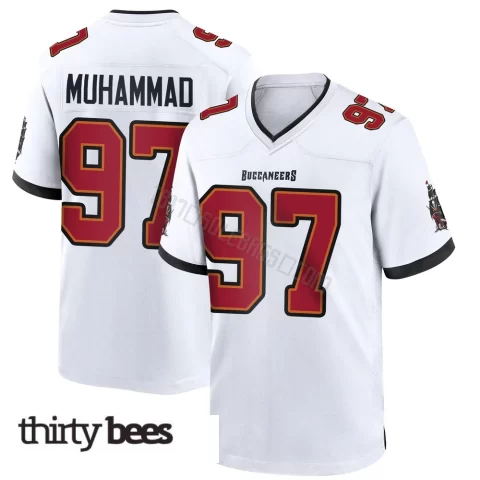 Al-Quadin Muhammad ＃97 Tampa Bay Buccaneers Men's Game White Jersey