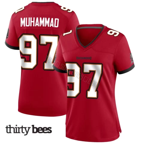 Al-Quadin Muhammad ＃97 Tampa Bay Buccaneers Women's Game Red Team Color Jersey