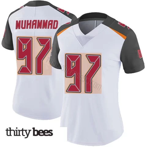 Al-Quadin Muhammad ＃97 Tampa Bay Buccaneers Women's Limited White Vapor Untouchable Jersey