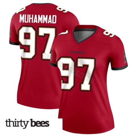 Al-Quadin Muhammad ＃97 Tampa Bay Buccaneers Women's Legend Red Jersey