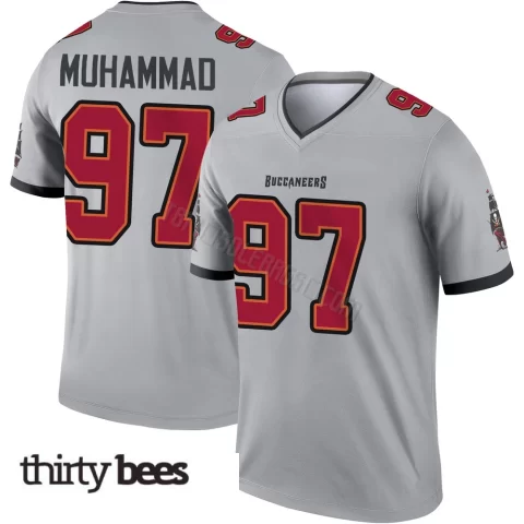Al-Quadin Muhammad ＃97 Tampa Bay Buccaneers Youth Legend Gray Inverted Jersey