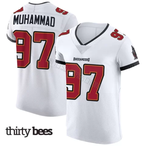 Al-Quadin Muhammad ＃97 Tampa Bay Buccaneers Men's Elite White Vapor Jersey