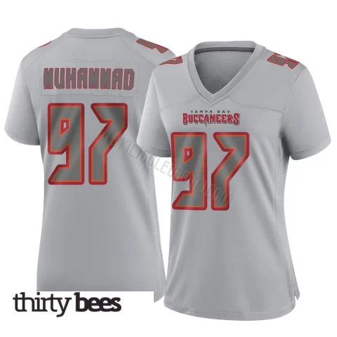 Al-Quadin Muhammad ＃97 Tampa Bay Buccaneers Women's Game Gray Atmosphere Fashion Jersey