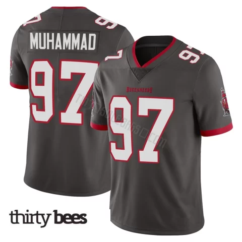 Al-Quadin Muhammad ＃97 Tampa Bay Buccaneers Men's Limited Pewter Alternate Vapor Jersey