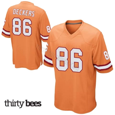 Evan Deckers ＃86 Tampa Bay Buccaneers Youth Game Orange Alternate Jersey
