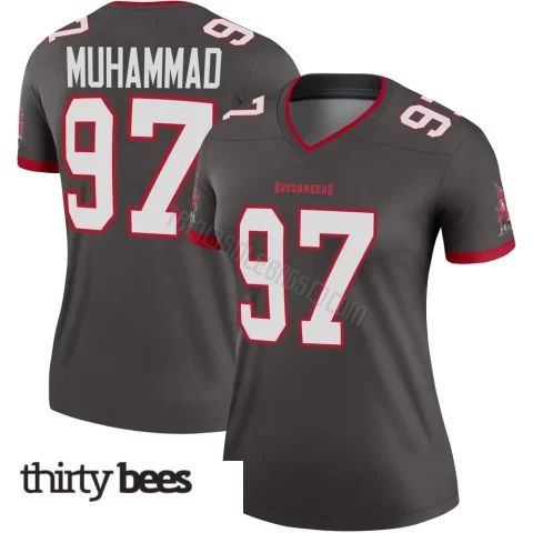 Al-Quadin Muhammad ＃97 Tampa Bay Buccaneers Women's Legend Pewter Alternate Jersey