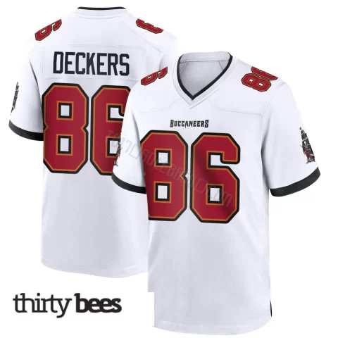 Evan Deckers ＃86 Tampa Bay Buccaneers Men's Game White Jersey