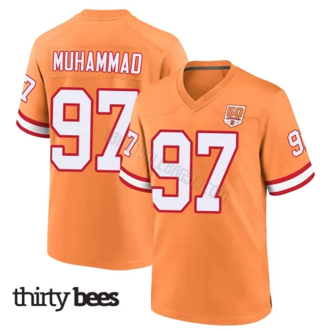 Al-Quadin Muhammad ＃97 Tampa Bay Buccaneers Youth Game Cream sicle 50th Season Jersey