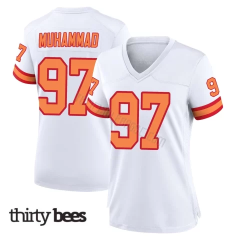 Al-Quadin Muhammad ＃97 Tampa Bay Buccaneers Women's Game White '76 Jersey