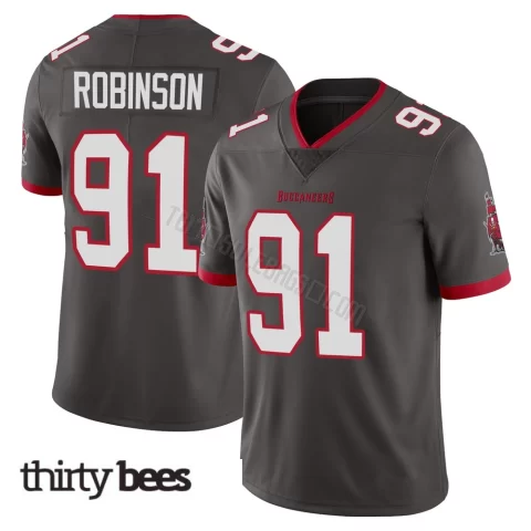 A'Shawn Robinson ＃91 Tampa Bay Buccaneers Youth Limited Pewter Alternate Vapor Jersey