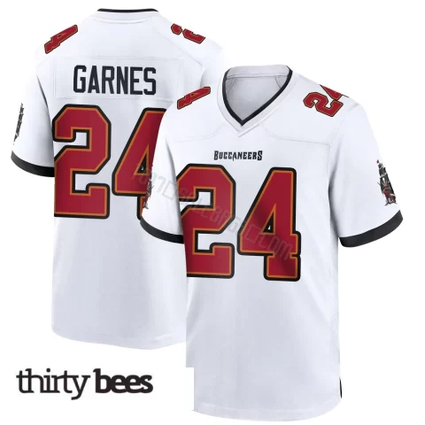 Ayden Garnes ＃24 Tampa Bay Buccaneers Men's Game White Jersey
