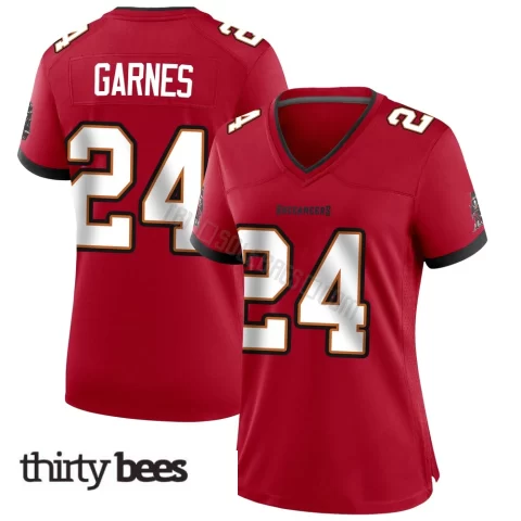 Ayden Garnes ＃24 Tampa Bay Buccaneers Women's Game Red Team Color Jersey