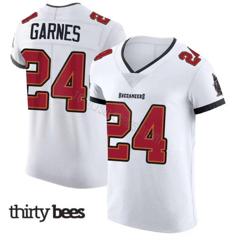 Ayden Garnes ＃24 Tampa Bay Buccaneers Men's Elite White Vapor Jersey
