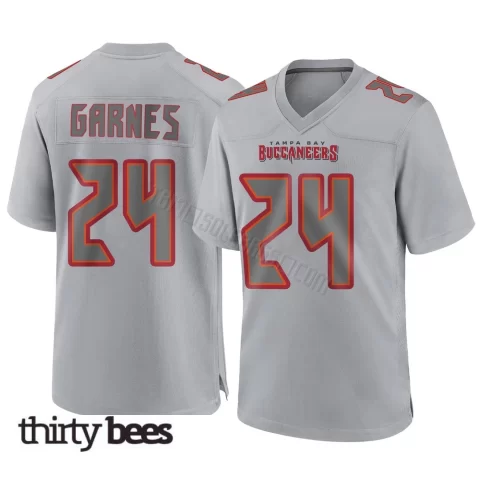 Ayden Garnes ＃24 Tampa Bay Buccaneers Youth Game Gray Atmosphere Fashion Jersey