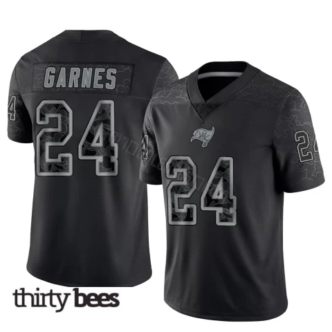 Ayden Garnes ＃24 Tampa Bay Buccaneers Youth Limited Black Reflective Jersey