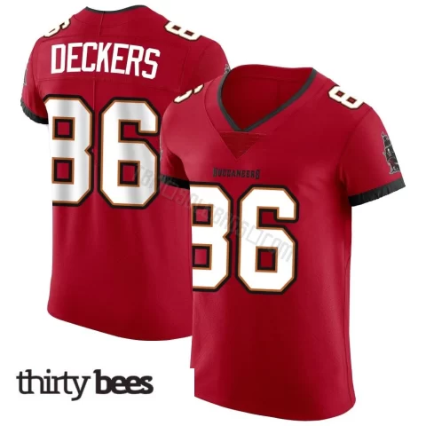 Evan Deckers ＃86 Tampa Bay Buccaneers Men's Elite Red Vapor Jersey