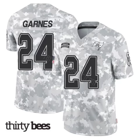 Ayden Garnes ＃24 Tampa Bay Buccaneers Youth Limited Arctic Camo 2024 Salute to Service Jersey