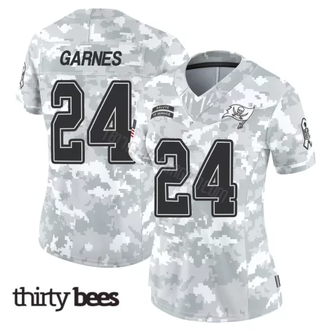 Ayden Garnes ＃24 Tampa Bay Buccaneers Women's Limited Arctic Camo 2024 Salute to Service Jersey